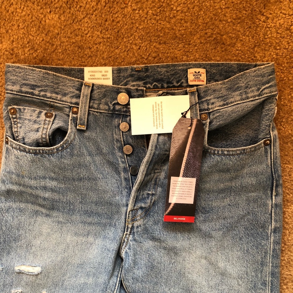 New [Levi’s] 501 High waist selvedge skinny jeans - Picture 5 of 8
